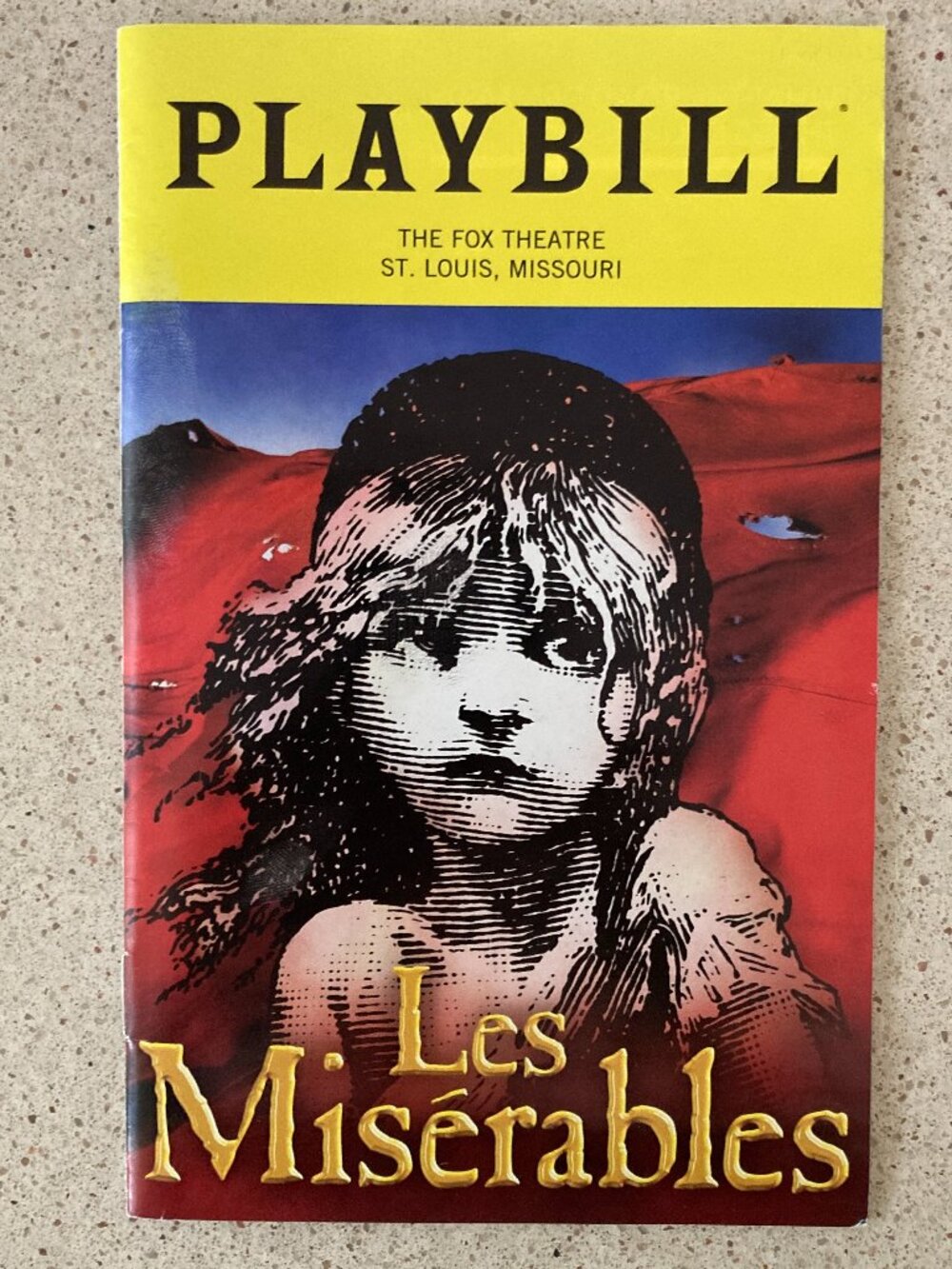 Tour Playbill LES MISERABLES NICK CARTELL JOSH DAVIS ALLISON GUNN ST. LOUIS 2018